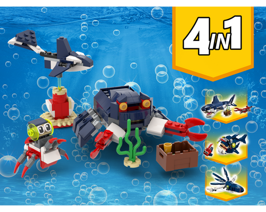 MOC - 31088 Crab and small Whale Alternative Build - How to build it   