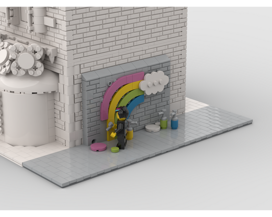 MOC - Modular Corner Graffiti | Turn every modular model into a corner - How to build it   