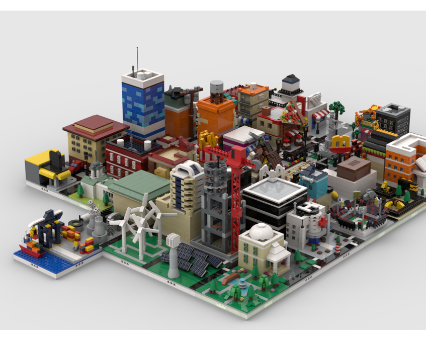 MOC - Modular City | build from 41 different mocs - How to build it   