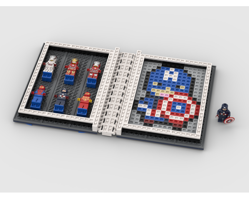 MOC - Avengers Collectors MiniFigure Book - How to build it   