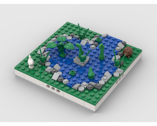 MOC - Lake for a Modular Village - How to build it   