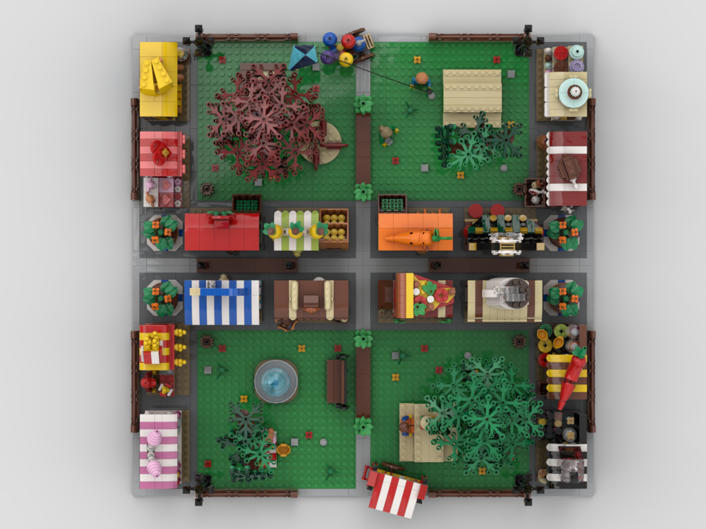 MOC - Modular Market - Display + 16 stands MOCs – How to build it