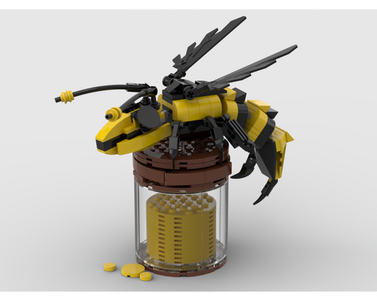 MOC - Bee on a jar of honey - How to build it   