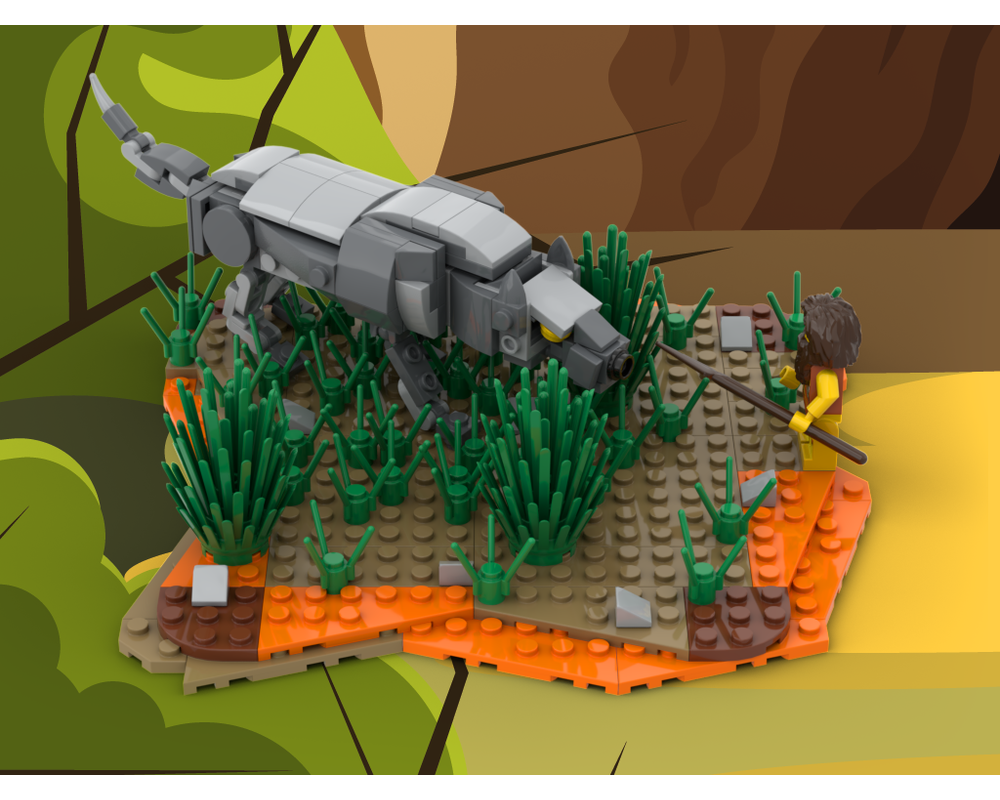 MOC - Wolf Against a Man - Caveman - How to build it   