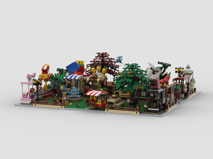 MOC - Modular Market - Display + 16 stands MOCs