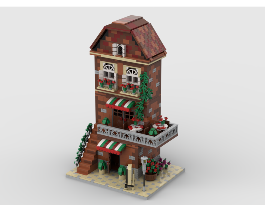 MOC - Italian Restaurant | Modular Building - How to build it   