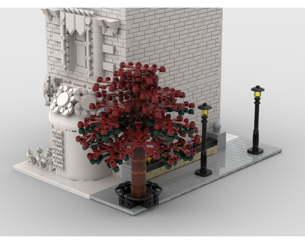 MOC - Modular Corner Tree Street | Turn every modular model into a corner - How to build it   