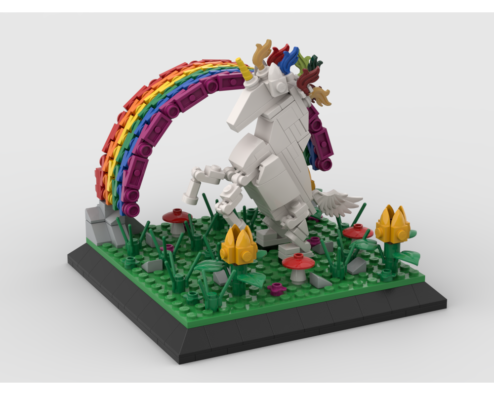 MOC - Unicorn with rainbow - How to build it   