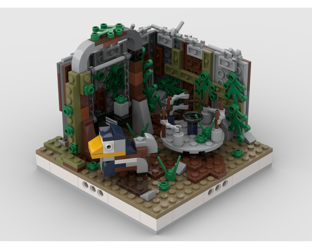 MOC - Abandoned Playground for a Modular Ruined City - How to build it   