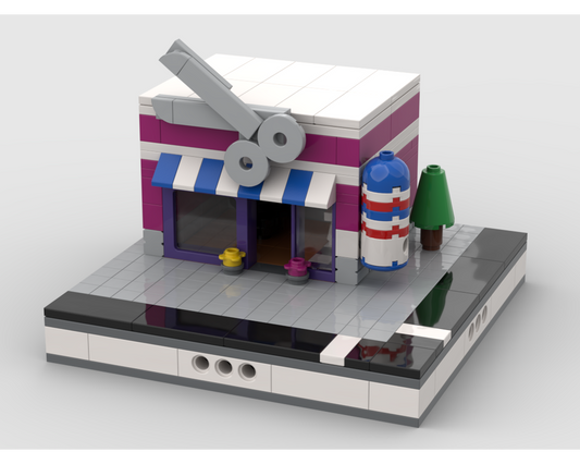 MOC - Barbershop for a Modular City - How to build it   