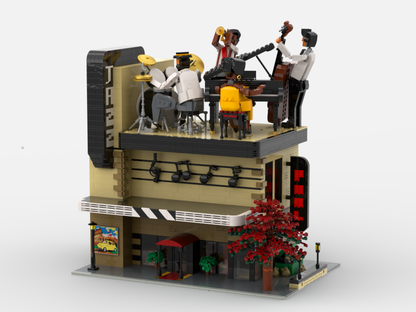 MOC - Modular Jazz Club + Display for set 21334-1 Jazz Quartet