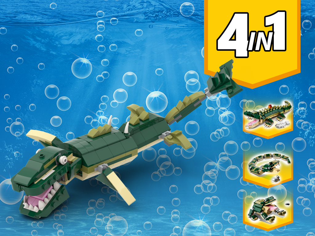 MOC - 31121 Sea Dinosaur Mosasaur Alternative Build