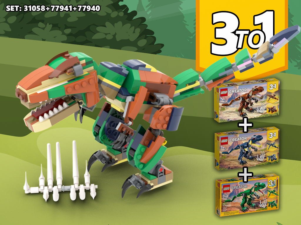 MOC - T-REX alternative build 31058 + 77940 + 77941