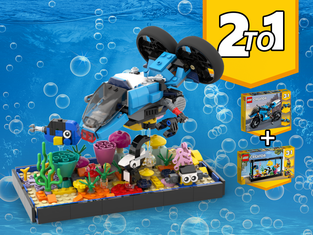 MOC - Coral Reef + Submarine 31122 + 31114 Alternative Build