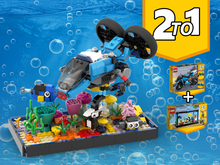 Load image into Gallery viewer, MOC - Coral Reef + Submarine 31122 + 31114 Alternative Build