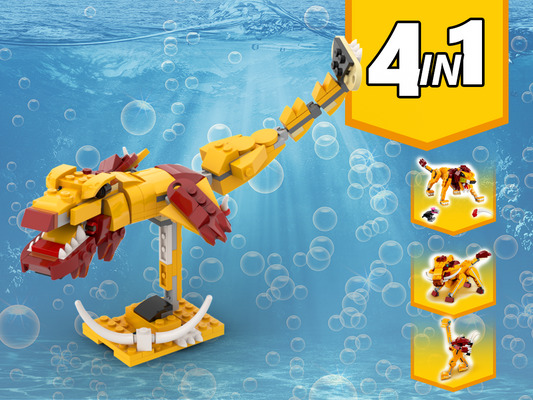 MOC - 31112 Sea Monster Alternative Build - How to build it   