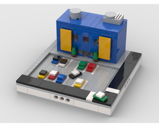 MOC - Center with car park for a Modular City - How to build it   