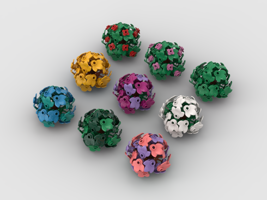 Colorful Bushes for modular models