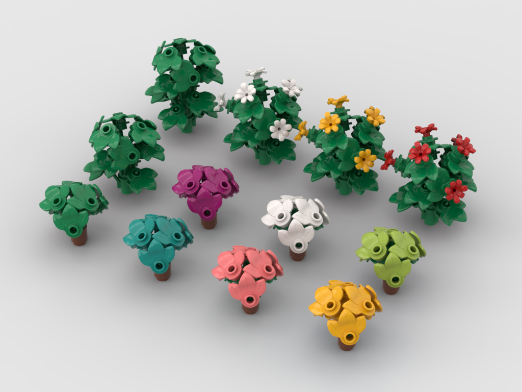 MOC - Colorful Bushes #2 for modular models