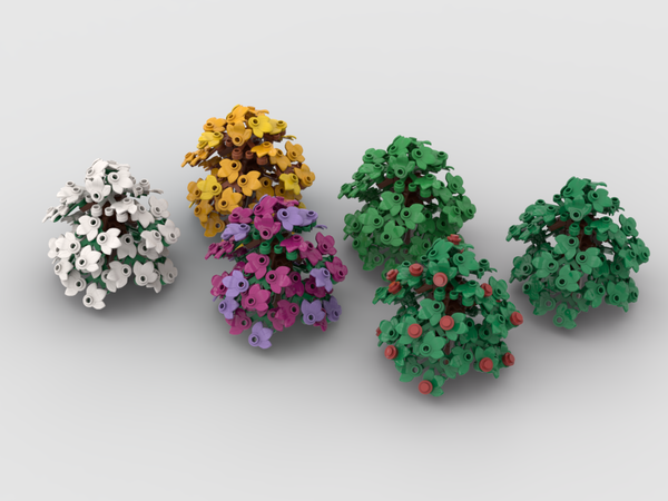 MOC - Colorful Bushes #3 for modular models – How to build it