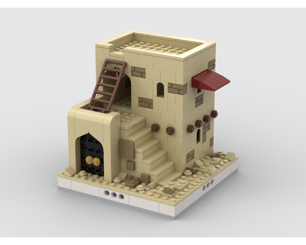 MOC - Desert House #3 for a Modular Desert village - How to build it   