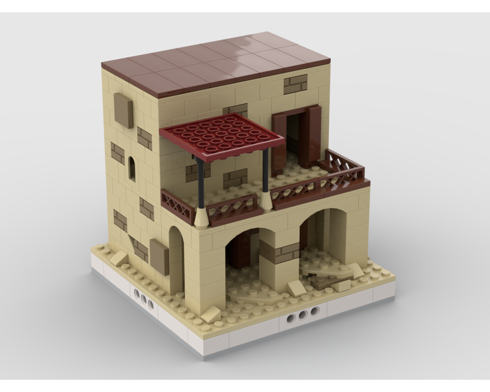 MOC - Desert House #5 for a Modular Desert village - How to build it   