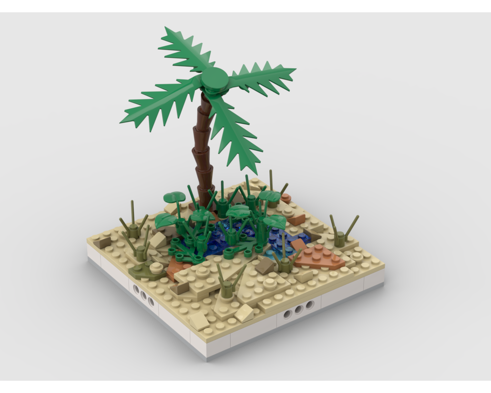 MOC - Desert Oasis for a Modular Desert village - How to build it   