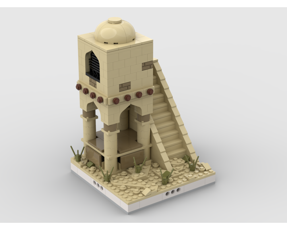 MOC - Desert Tower for a Modular Desert village - How to build it   