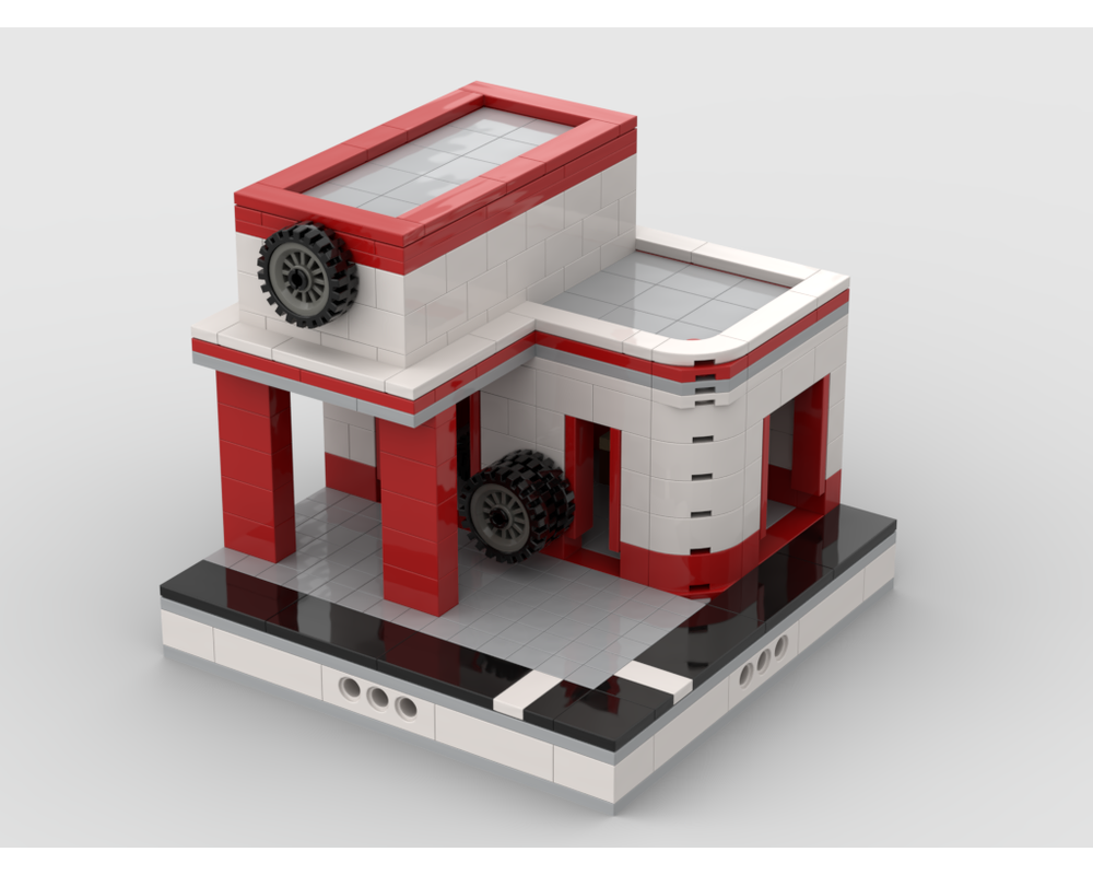 MOC - Garage for a Modular City - How to build it   