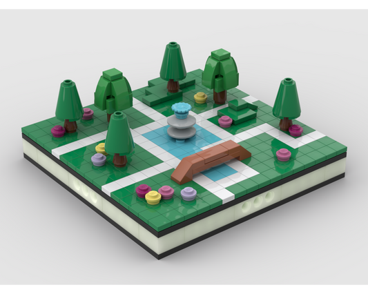 MOC - Lego Mini Park for a Modular City - How to build it   