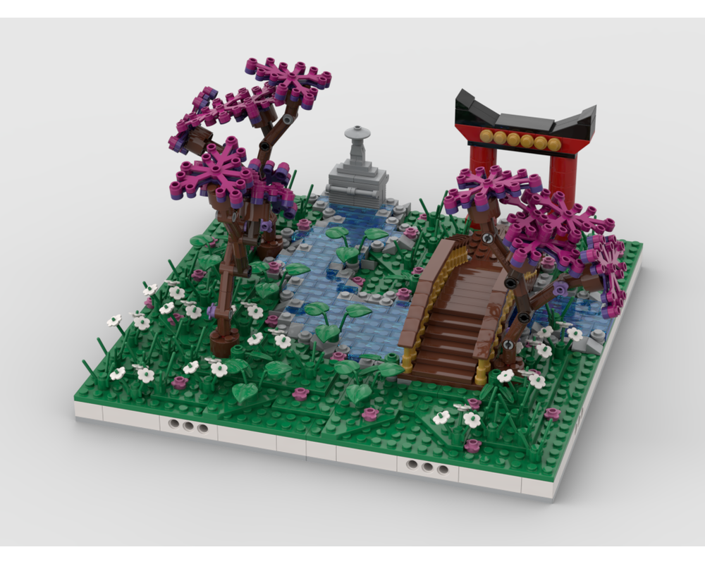 MOC - Chinese Garden Diorama - How to build it   