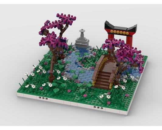 MOC - Chinese Garden Diorama - How to build it   