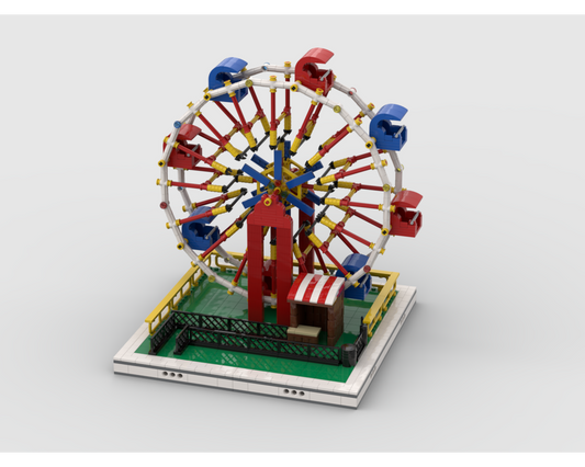 MOC - Ferris Wheel for modular Amusement Park - How to build it   