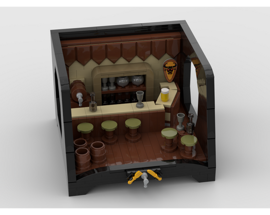 MOC - Medieval Tavern with a special stand - How to build it   