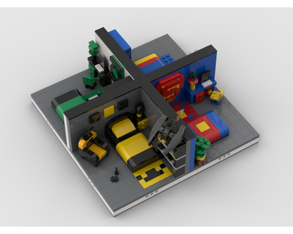 MOC - Super Heroes Room Design | build from 4 models - How to build it   