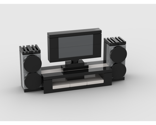 MOC - TV with desk and speakers - How to build it   