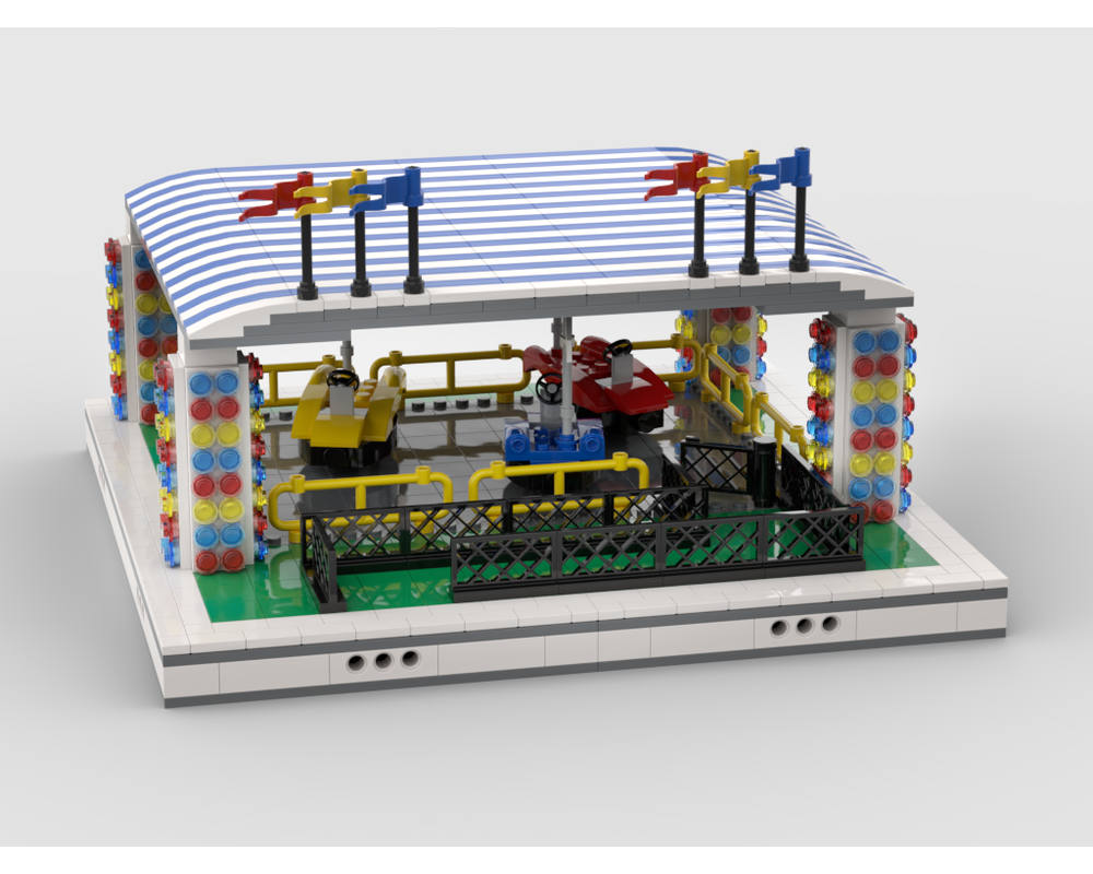 MOC - Bumper cars for modular Amusement Park - How to build it   