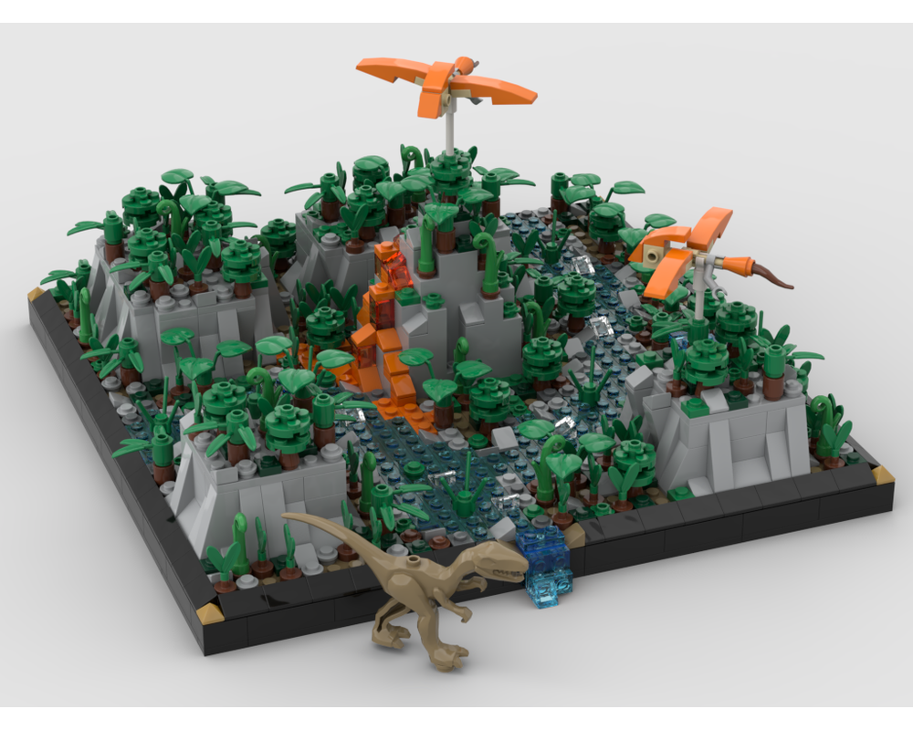 MOC - Jurassic Environment Diorama - How to build it   