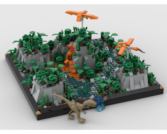 MOC - Jurassic Environment Diorama - How to build it   