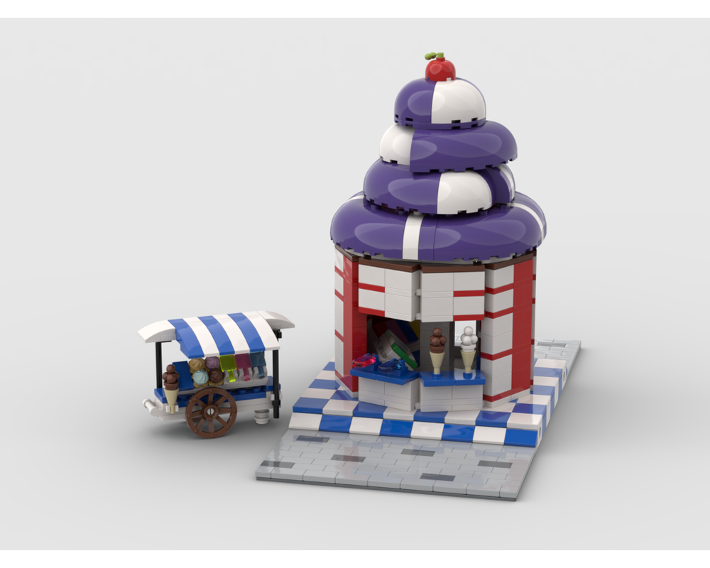 MOC - Modular Ice Cream Store - How to build it   
