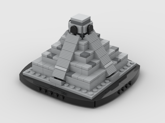 MOC - Mini El Castillo Chichen Itza pyramid - How to build it   