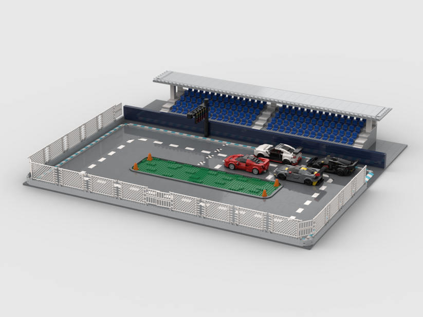 MOC - Modular Car Racing Stadium + display for 4 Speed Champions model ...
