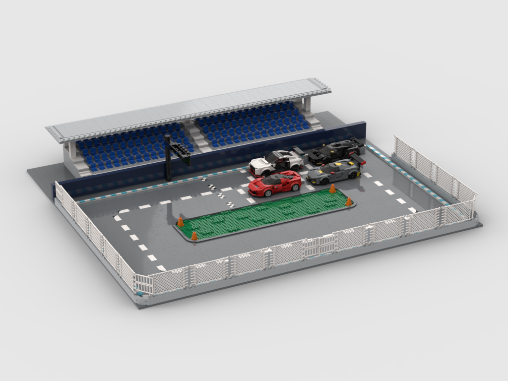 MOC - Modular Car Racing Stadium + display for 4 Speed Champions models