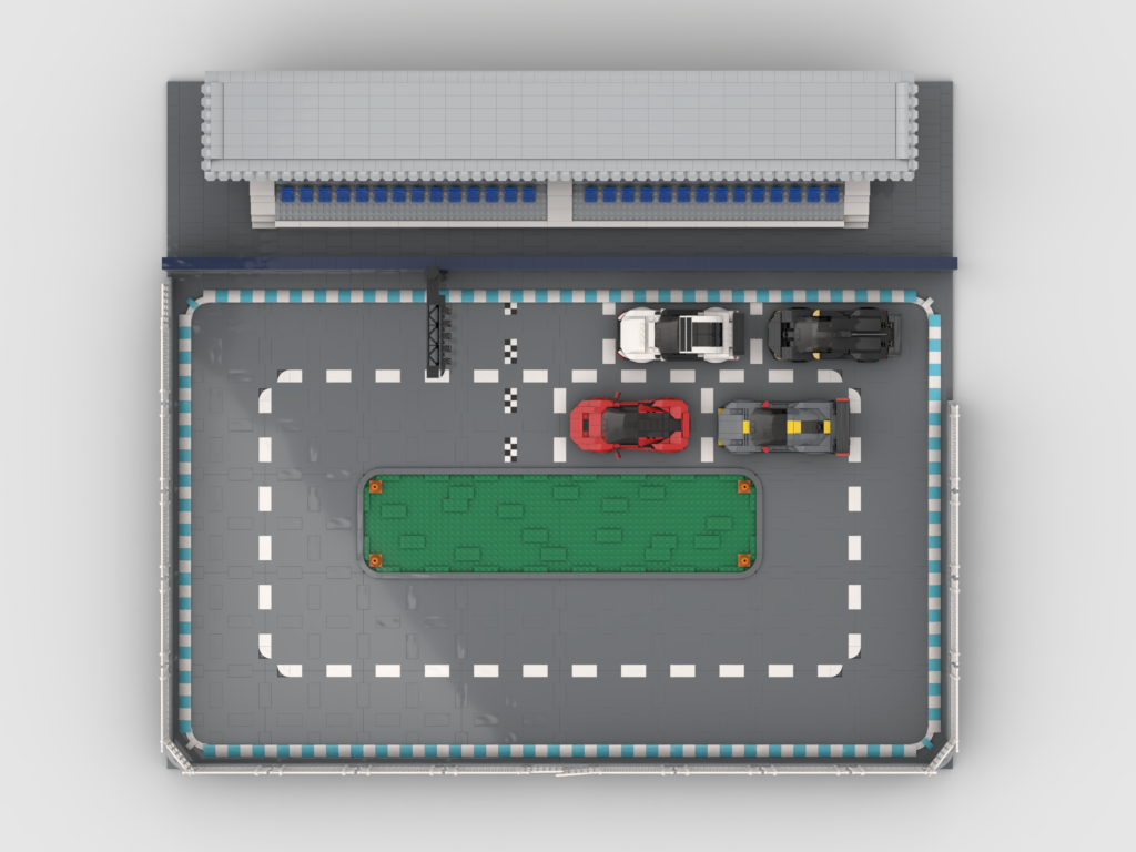 MOC - Modular Car Racing Stadium + display for 4 Speed Champions models