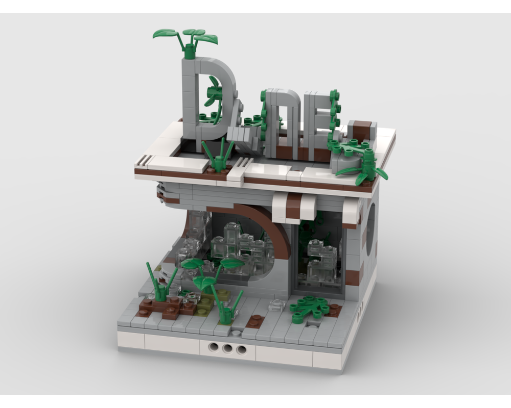 MOC - Ruined Diner for a Modular Ruined City - How to build it   
