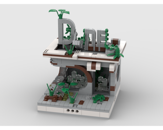 MOC - Ruined Diner for a Modular Ruined City - How to build it   