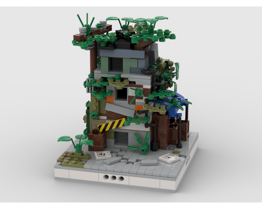 MOC - Ruined House #1 for a Modular Ruined City - How to build it   