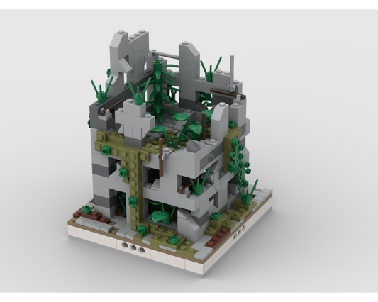 MOC - Ruined House #3 for a Modular Ruined City - How to build it   