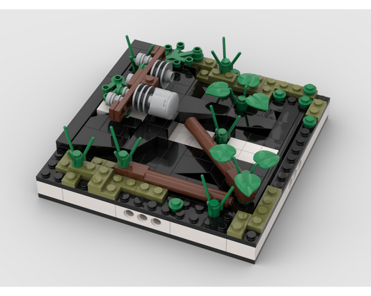 MOC - Ruined road #1 for a Modular Ruined City - How to build it   