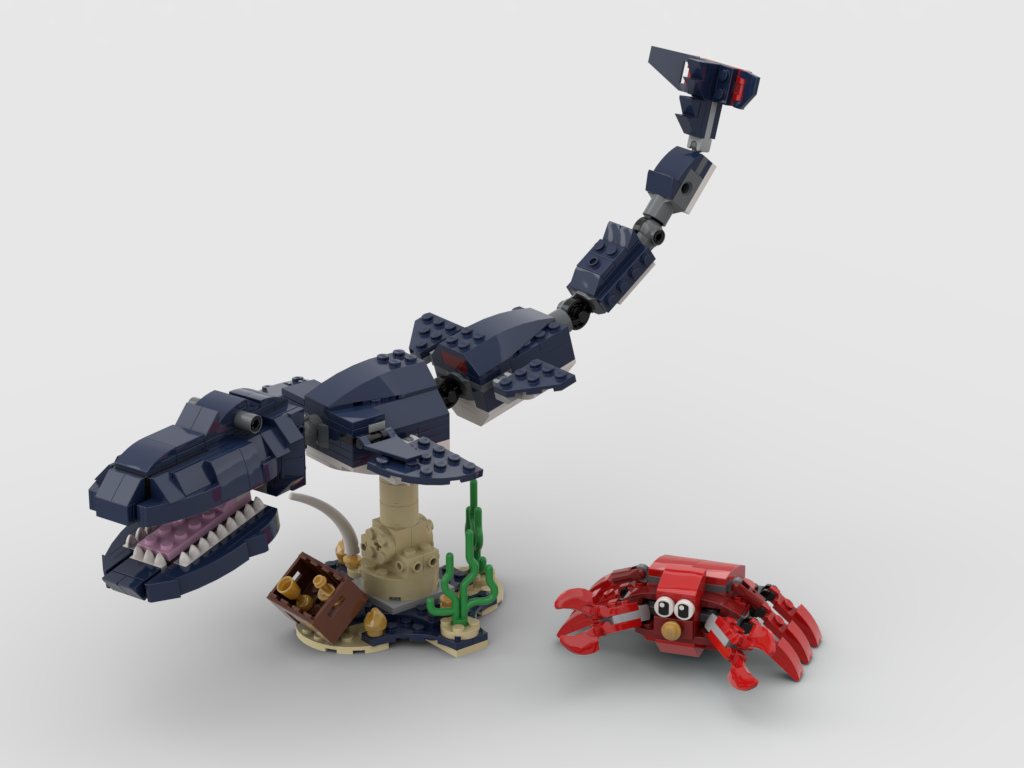 MOC - Sea Dinosaur Mosasaurus - How to build it   